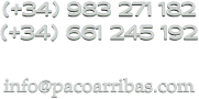 (+34) 983 271 182 (+34) 661 245 192 info@pacoarribas.com